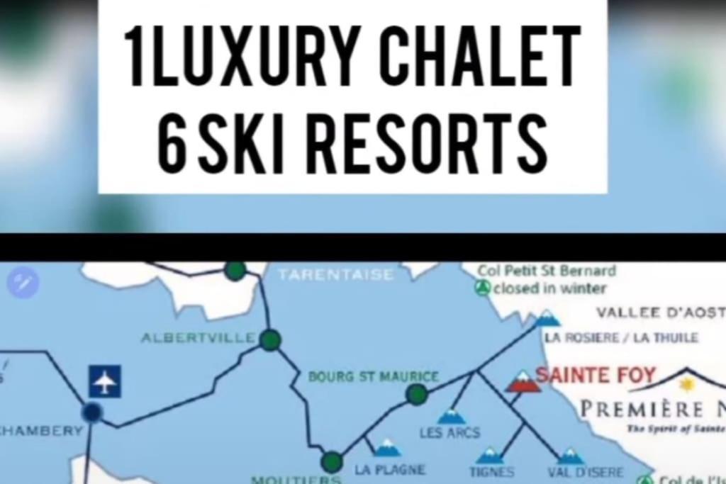 ブール・サン・モーリス Entire Chalet Salamo 11 Plus 1 Les Arcs Paradiski Jacuzziヴィラ エクステリア 写真