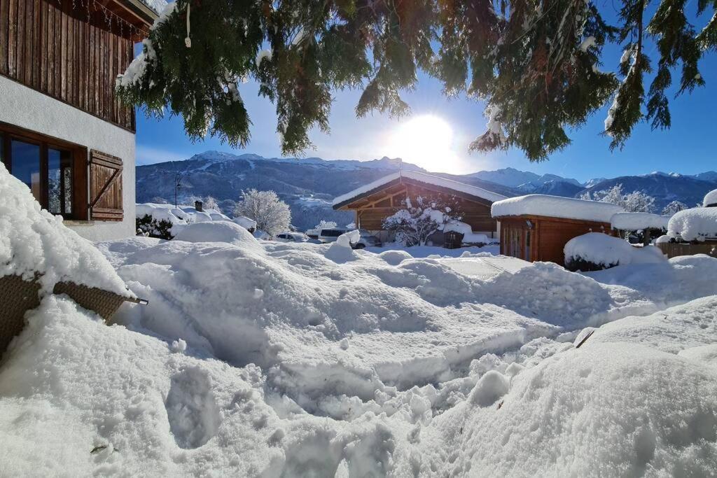 ブール・サン・モーリス Entire Chalet Salamo 11 Plus 1 Les Arcs Paradiski Jacuzziヴィラ エクステリア 写真